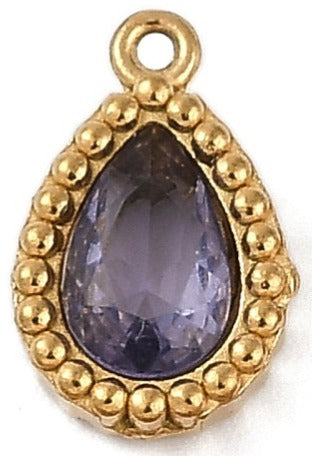 Purple Teardrop (10.5x6.5x3mm)