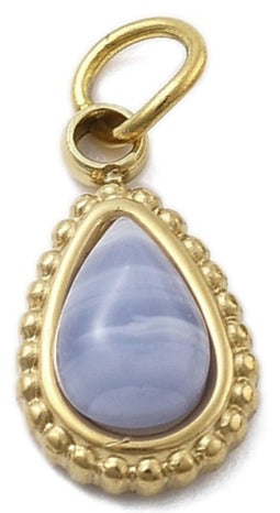 Natural Blue Lace Agate (11.5x6.5x3.5mm)