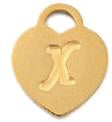 Heart Locket - X (15x12x1mm)