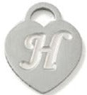 Heart Locket - H (15x12x1mm)