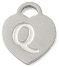 Heart Locket - Q (15x12x1mm)
