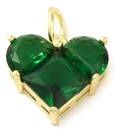 Green Crystal Heart Pendant
