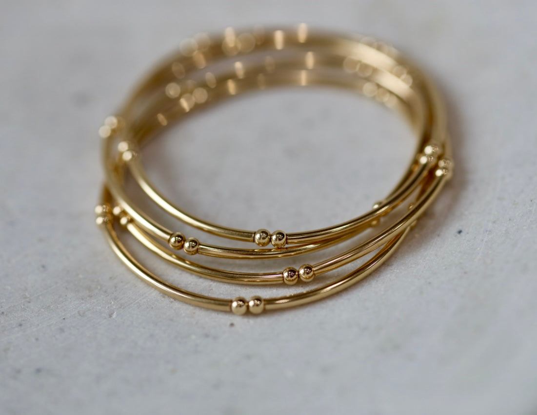Willow Bracelet – Gold-Filled Beaded Stretch