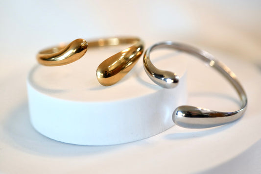 Teardrop Open Cuff Bangle