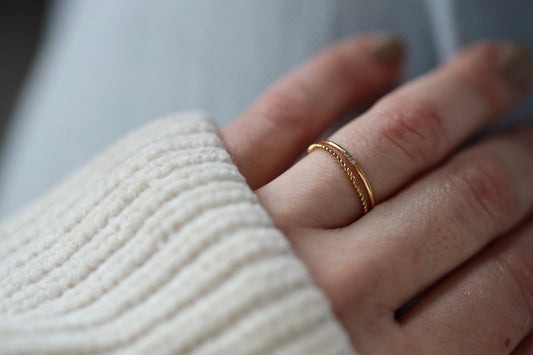 The Fine Line Pavé Ring