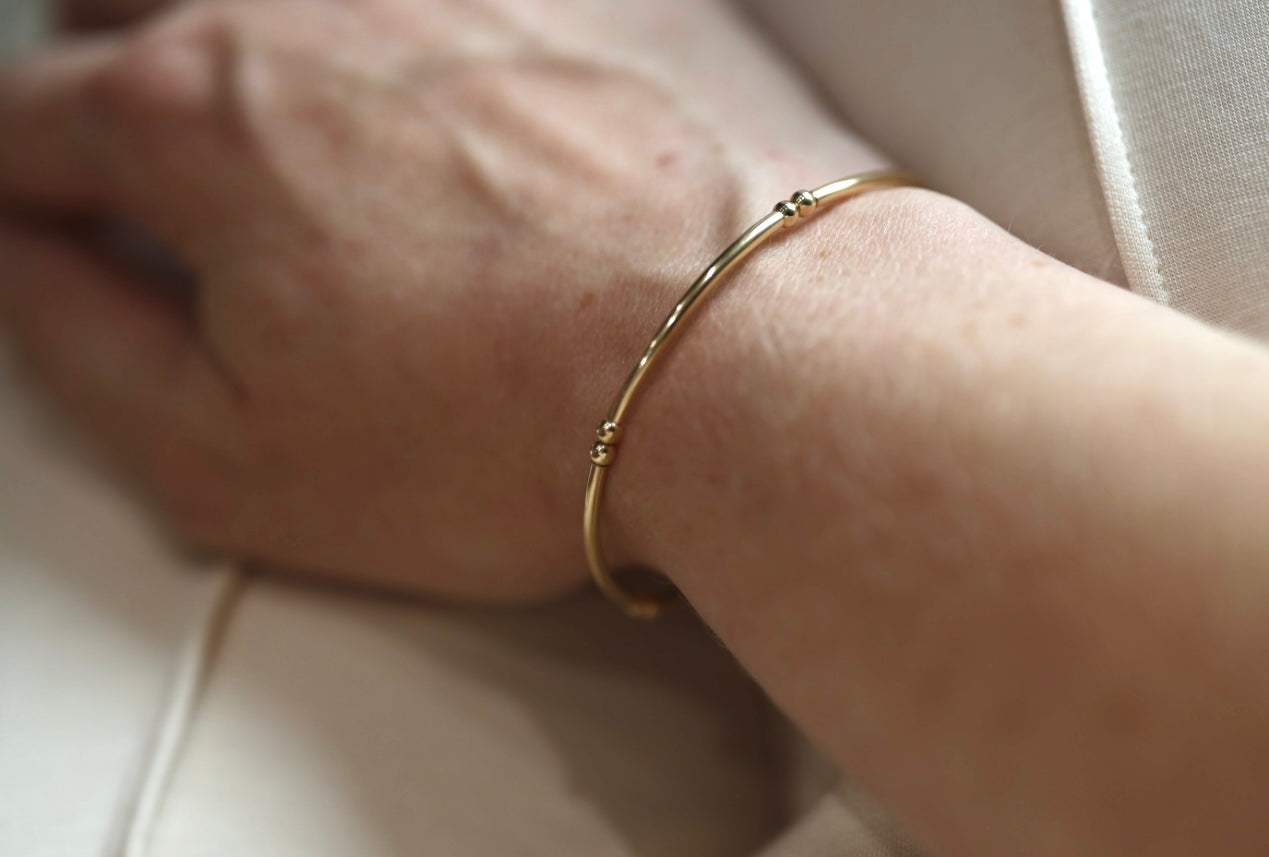 Willow Bracelet – Gold-Filled Beaded Stretch