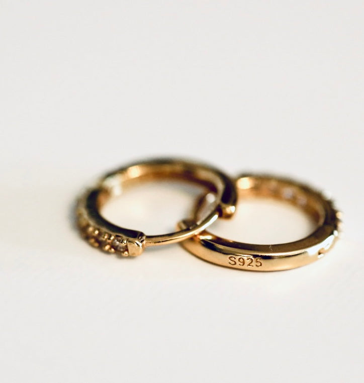 Harper Huggies - 18k Gold Plated Sterling Silver