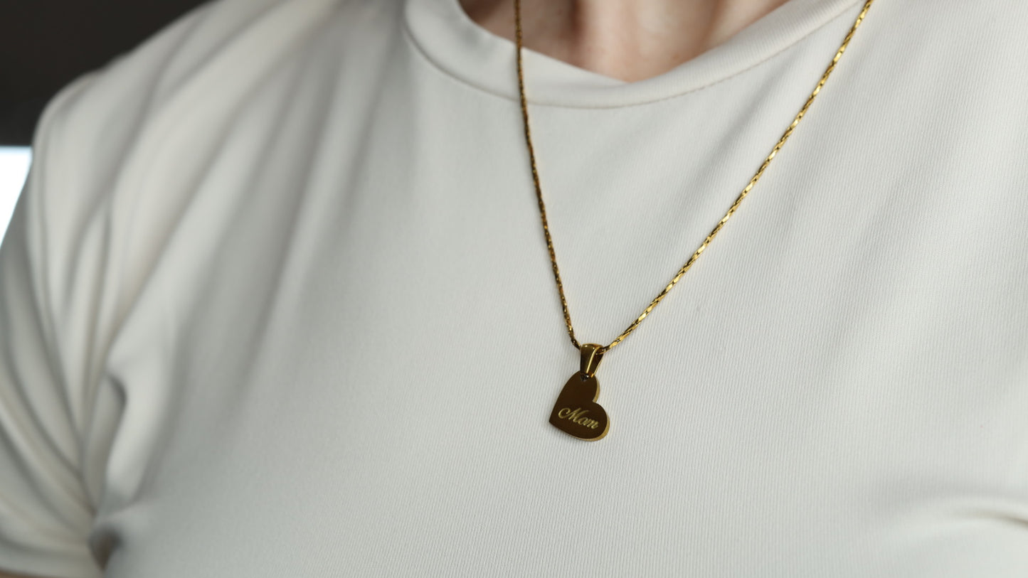The Mom Heart Necklace
