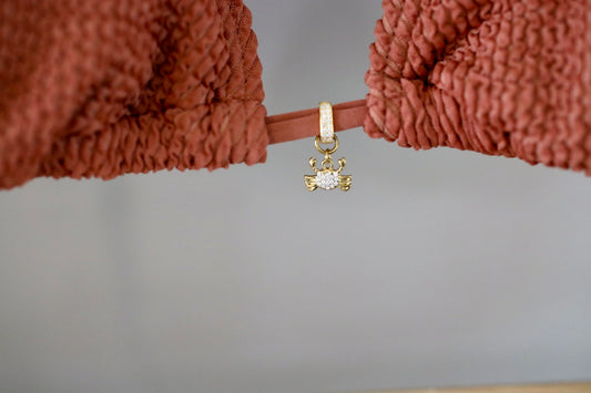 Crystal Crab Bikini Charm