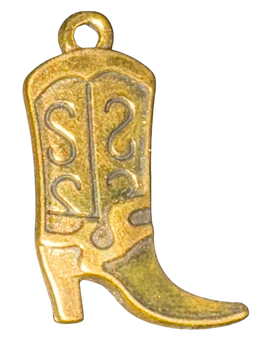 Antique Brass Cowboy Boot