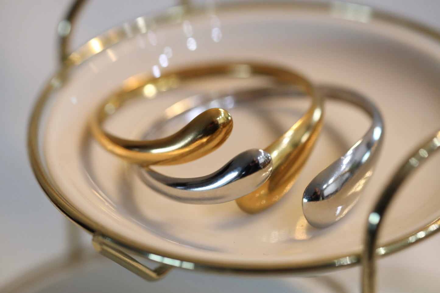 Teardrop Open Cuff Bangle