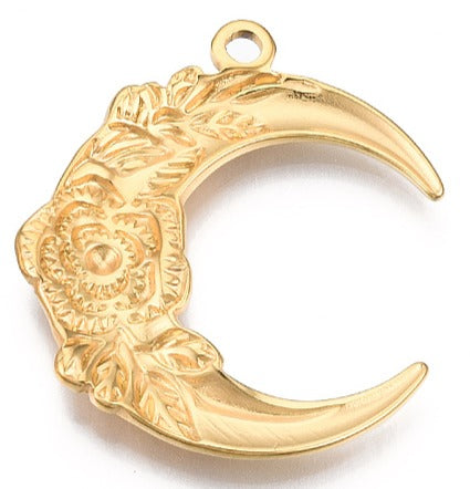 Moon with Flower (30x26.5x3mm)