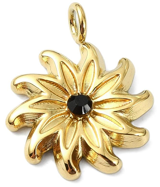 Jet Center Flower (15x12x2.5mm)