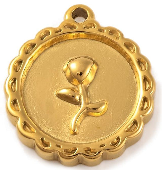 Rose Pendant (18x15.5x2.5mm)