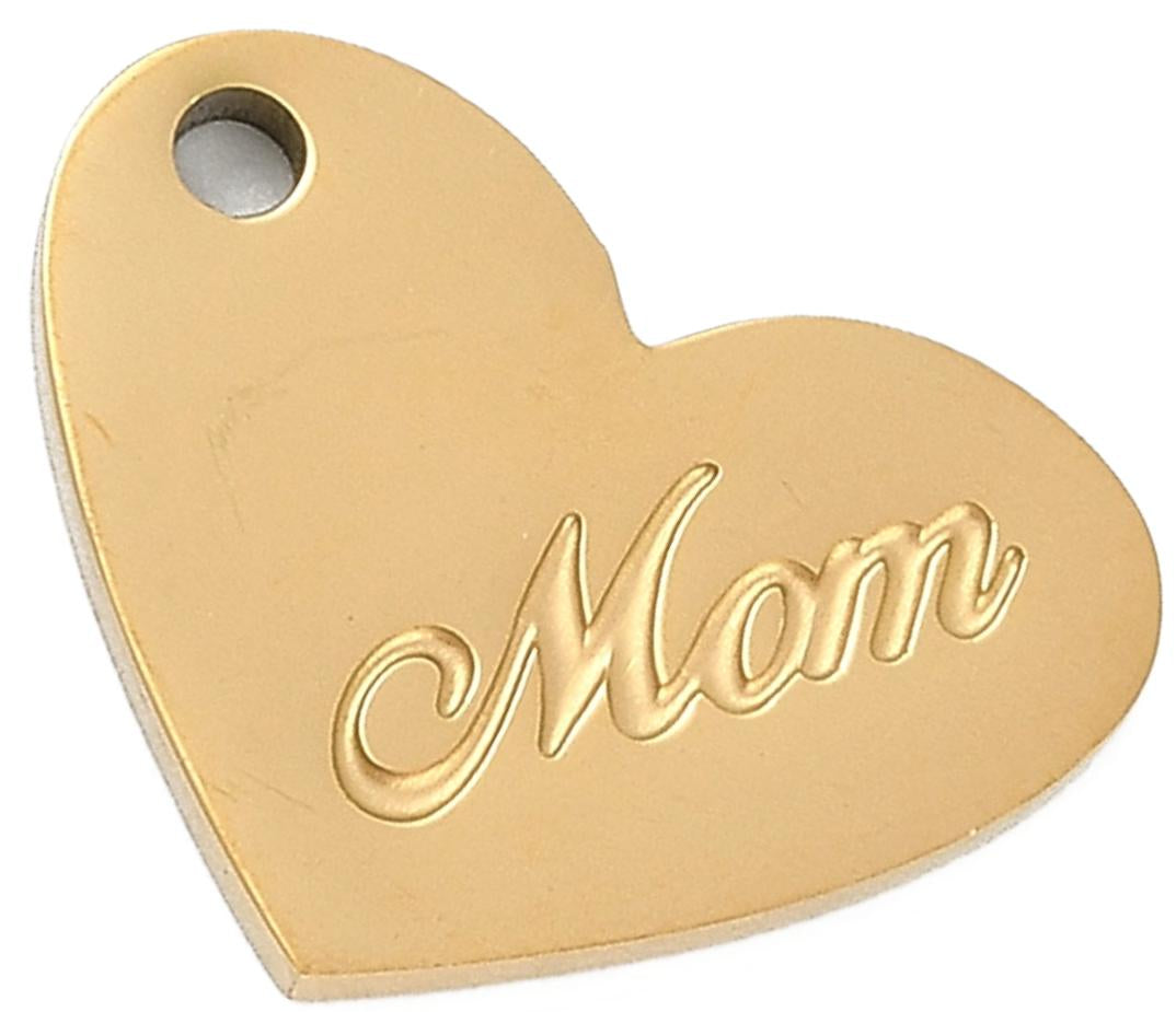 Mom Heart Pendant (12x15.5x1.5mm)