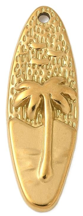 Coconut Tree Charm (30x10x2.5mm)