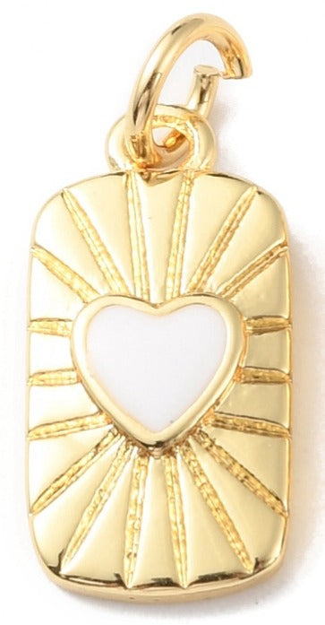 White Heart Rectangle