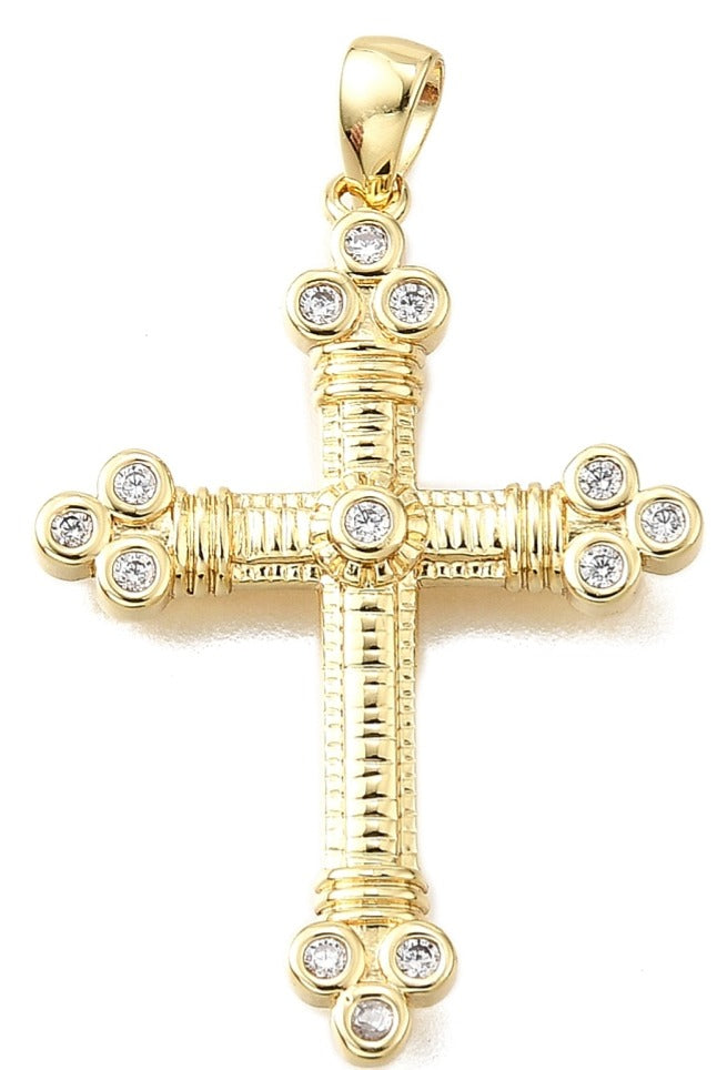 Large Cross with Crystals
