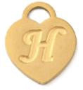 Heart Locket - H (15x12x1mm)