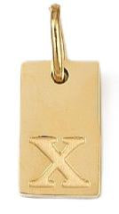 Tag Initial - X (10x6x1.5mm)