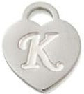 Heart Locket - K (15x12x1mm)