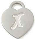 Heart Locket - X (15x12x1mm)